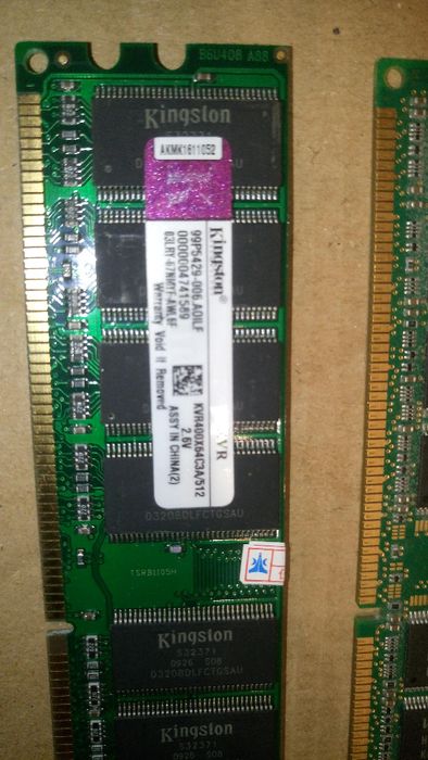 Память Kingston 512 MB DDR 400 MHz KVR400X64C3A/512