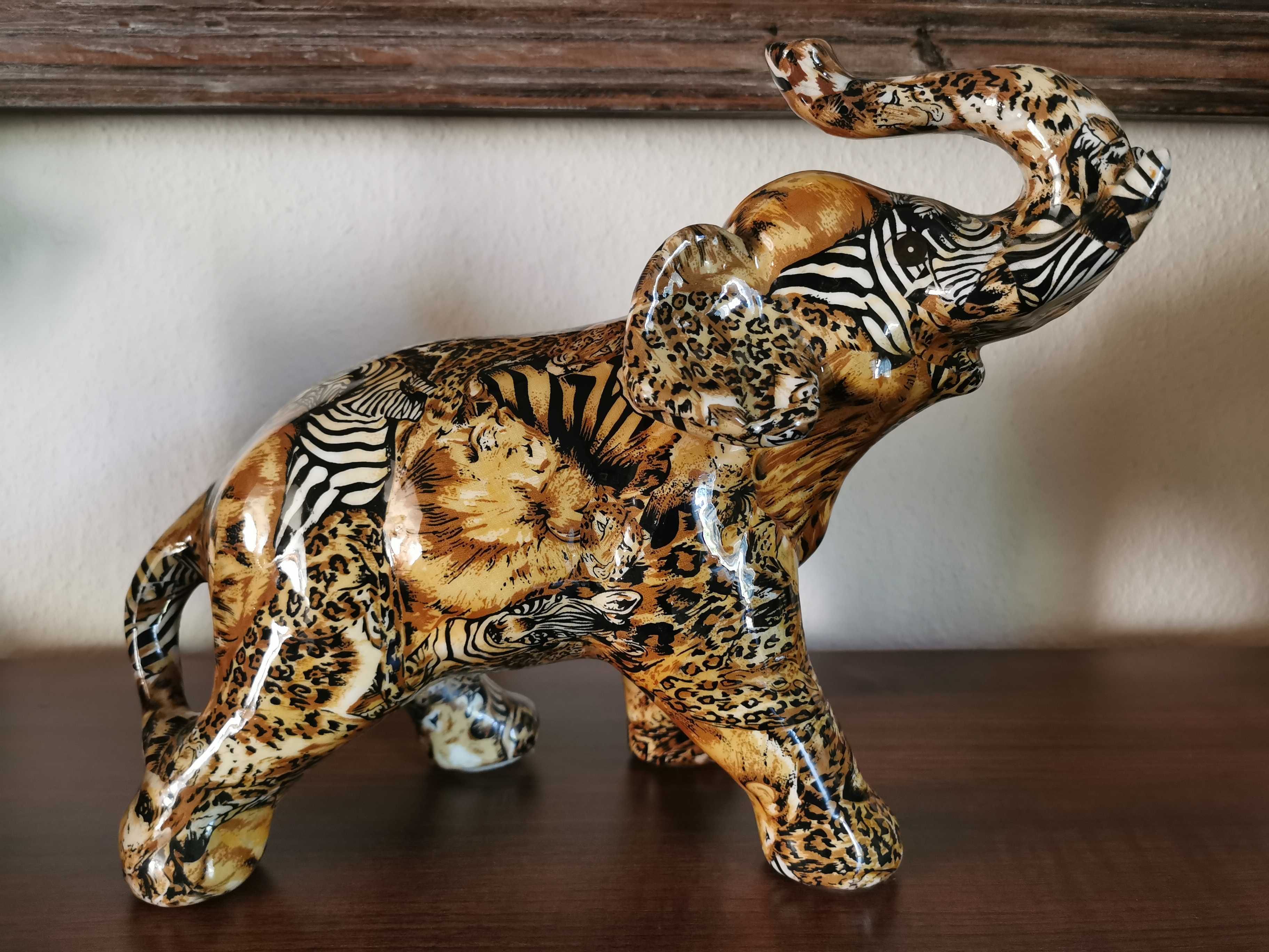 słoń afrykański figurka słonia Safari Vintage'80 Porcelana