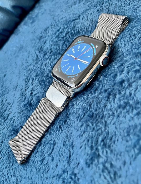 Apple watch 4 44mm stainless steel stalowy silver