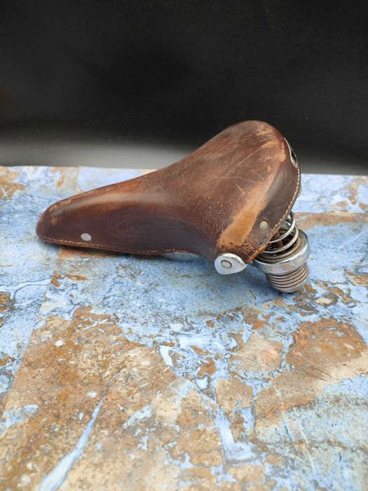 Stare Siedzenie Rowerowe skórzane - Lepper - Vintage 3024