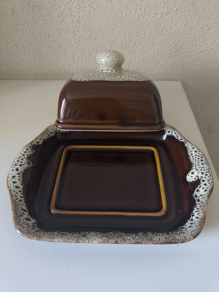 JAK NOWA niepowtarzalna maselniczka ceramiczna Unikat !