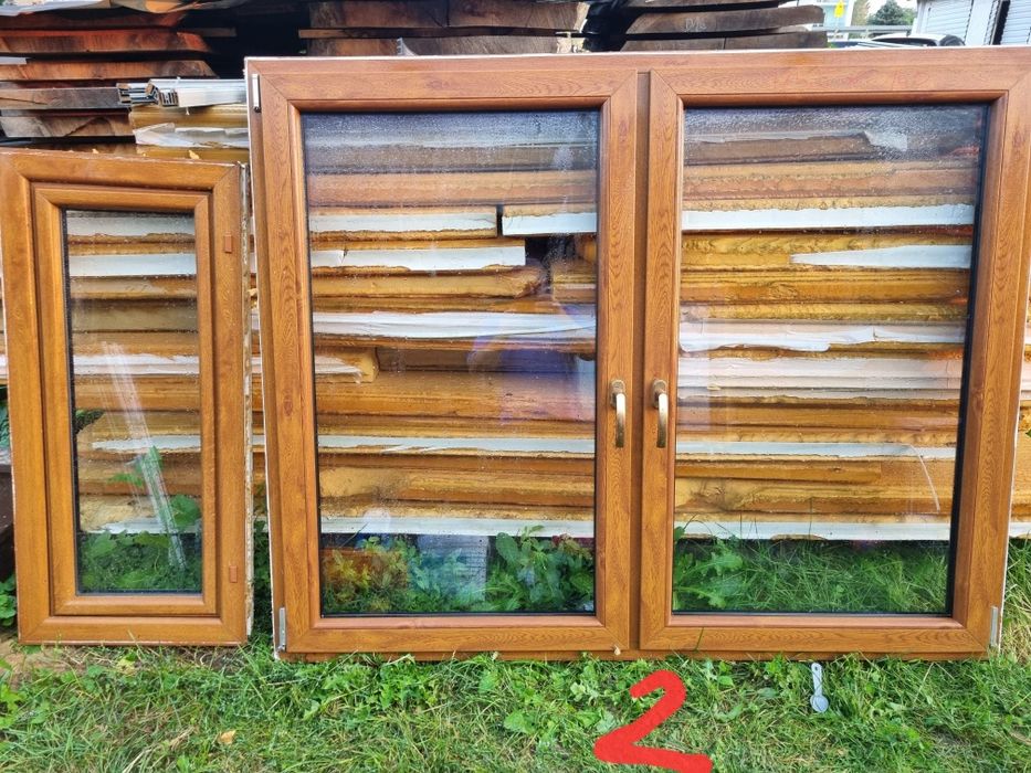 Okno okna różne wymiary,  złoty dąb, mahoń