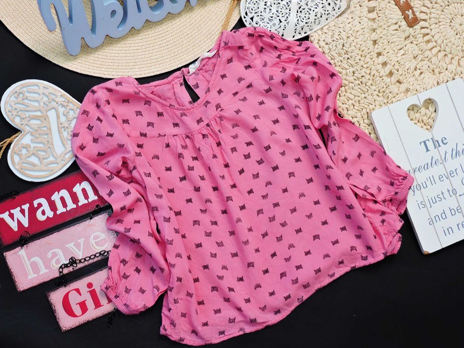H&M  bluzeczka wiskoza kotki  110