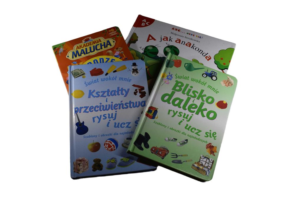 ZESTAW 4 książek EDUKACYJNYCH dla najmłodszych dzieci