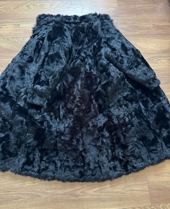 Шуба жіноча великого розміру з кози