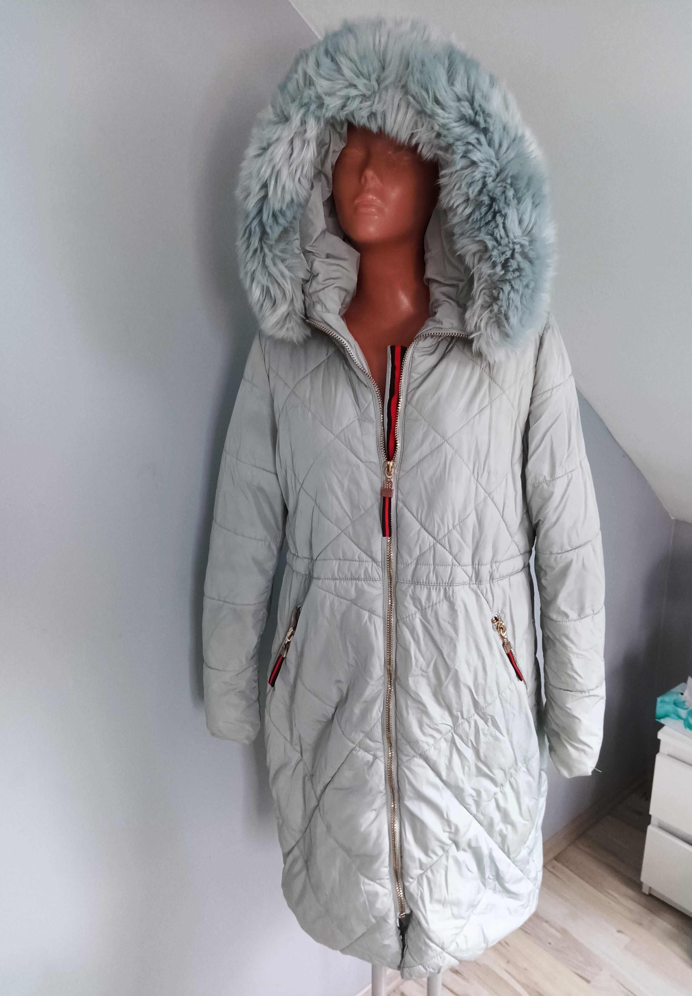 L 40 42 XL fly kurtka zimowa parka damska długa