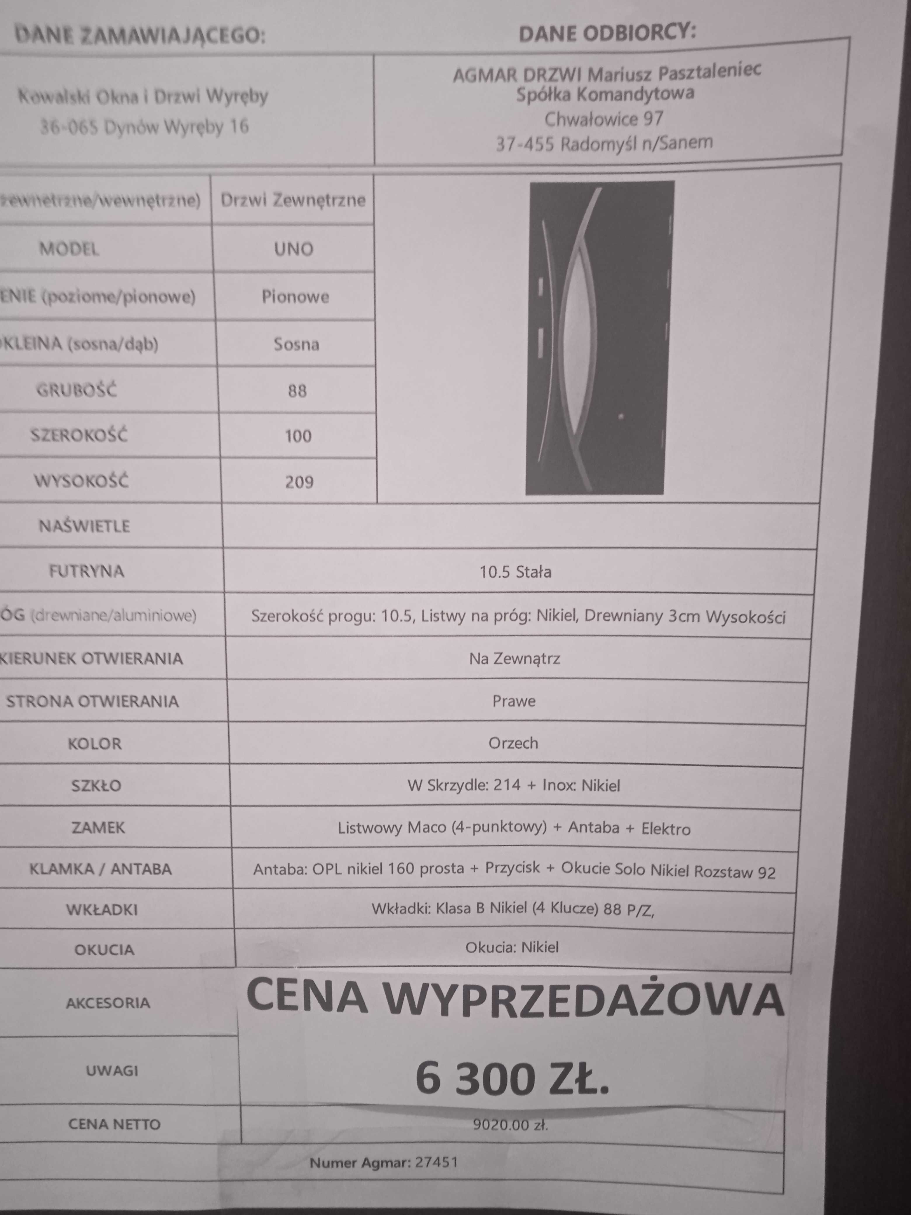 Drzwi zewnętrzne Agmar #z17,#z49