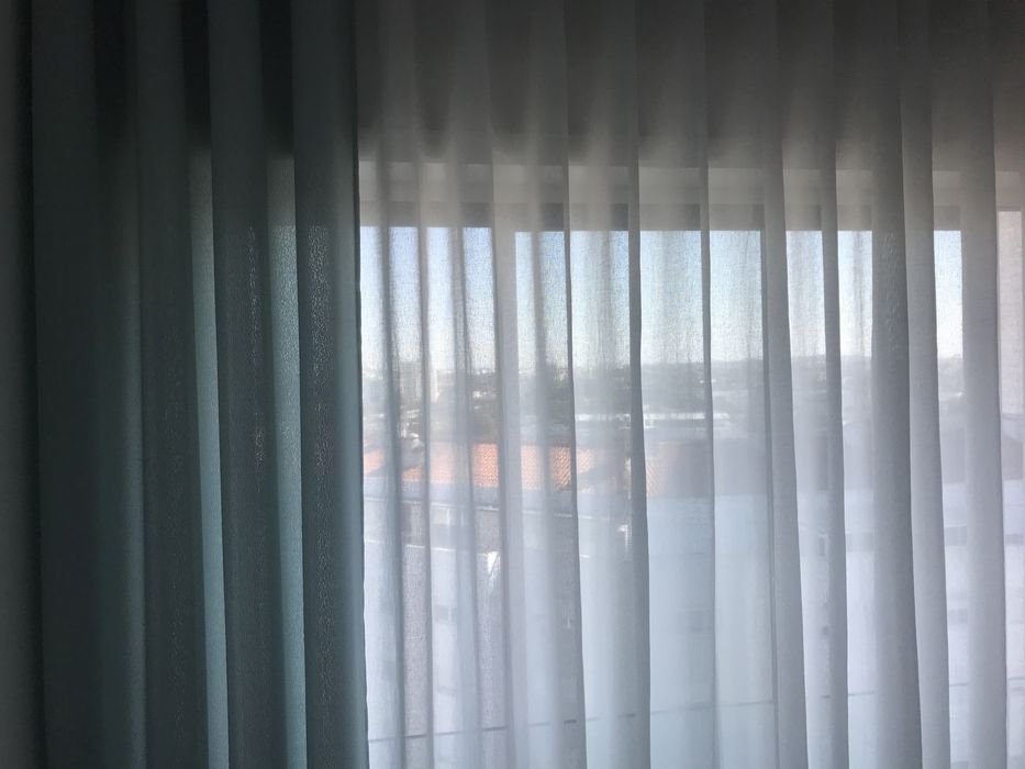 Cortinados Verde Água. Veja os outros dos meus anúncios.