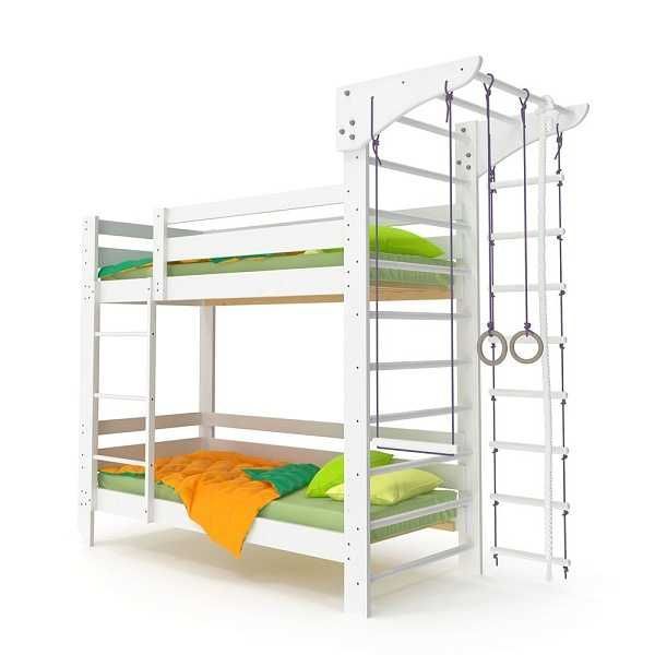 Дитяче двоярусне ліжко (Babyson 10) 80×190 см дерево