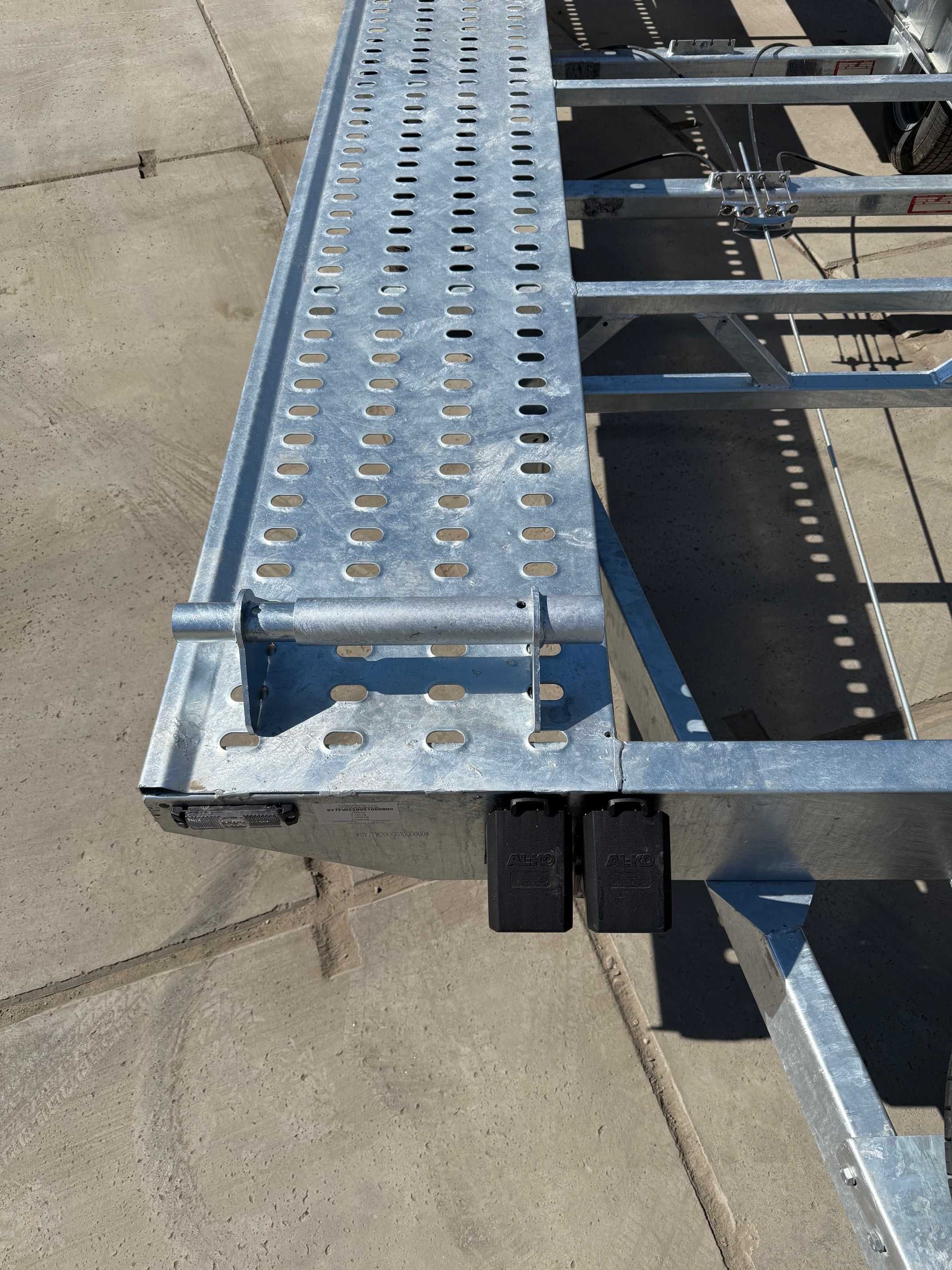 Przyczepa Laweta 4,5m 450cm ALUMINIOWE NAJAZDY VDI 2700-8.1 OD RĘKI !!