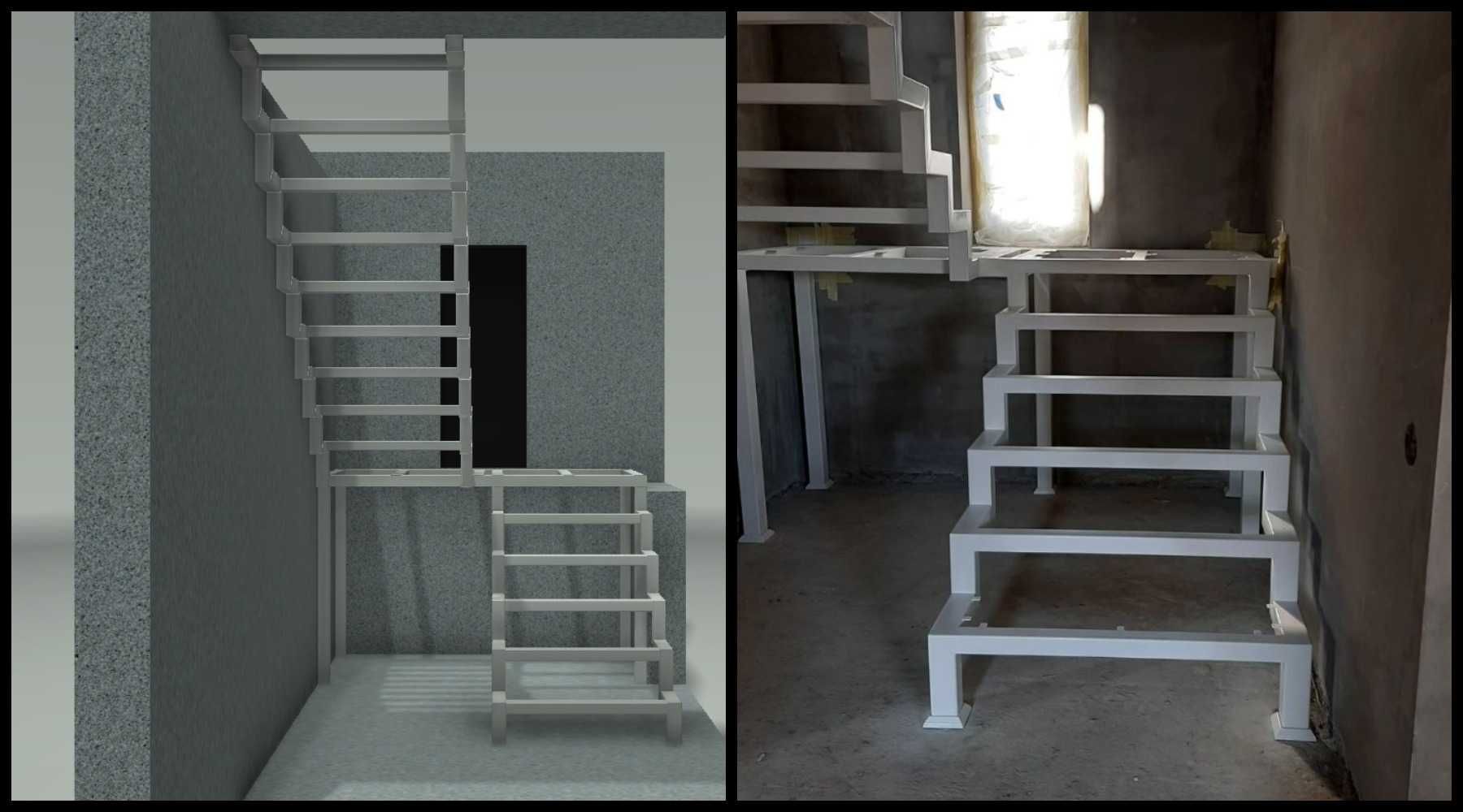 Конструкционные модели каркасов лестниц