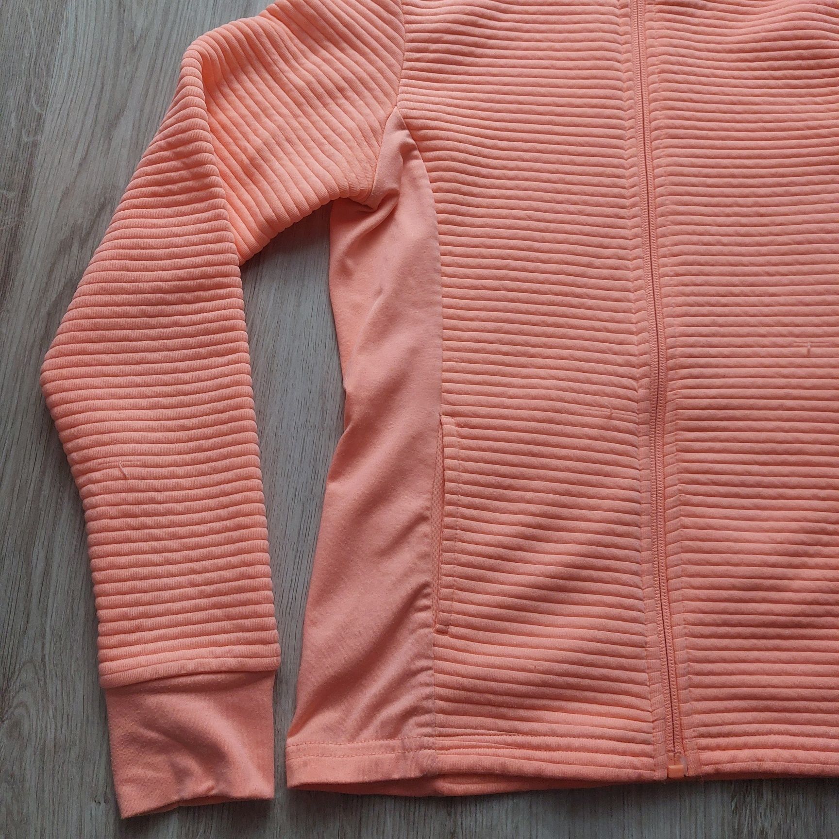 Bluza sportowa z kapturem zasuwana swetr rozmiar 134 140 pomarańczowa