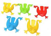 Małe skaczące żabki 12szt, plastikowe zabawki a'la pchełki