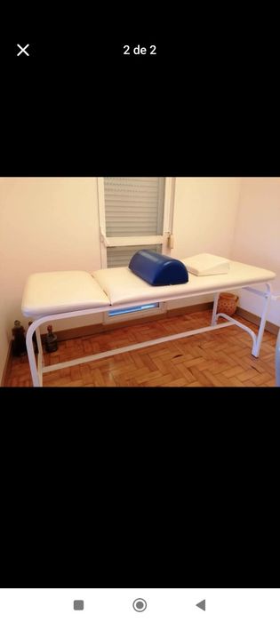 Marquesa de massagem e almofada