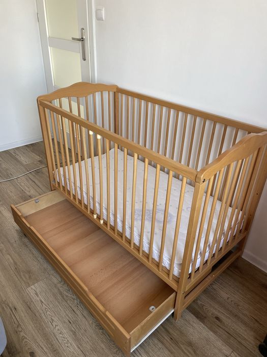 Łóżeczko drewniane dziecięce 125/65