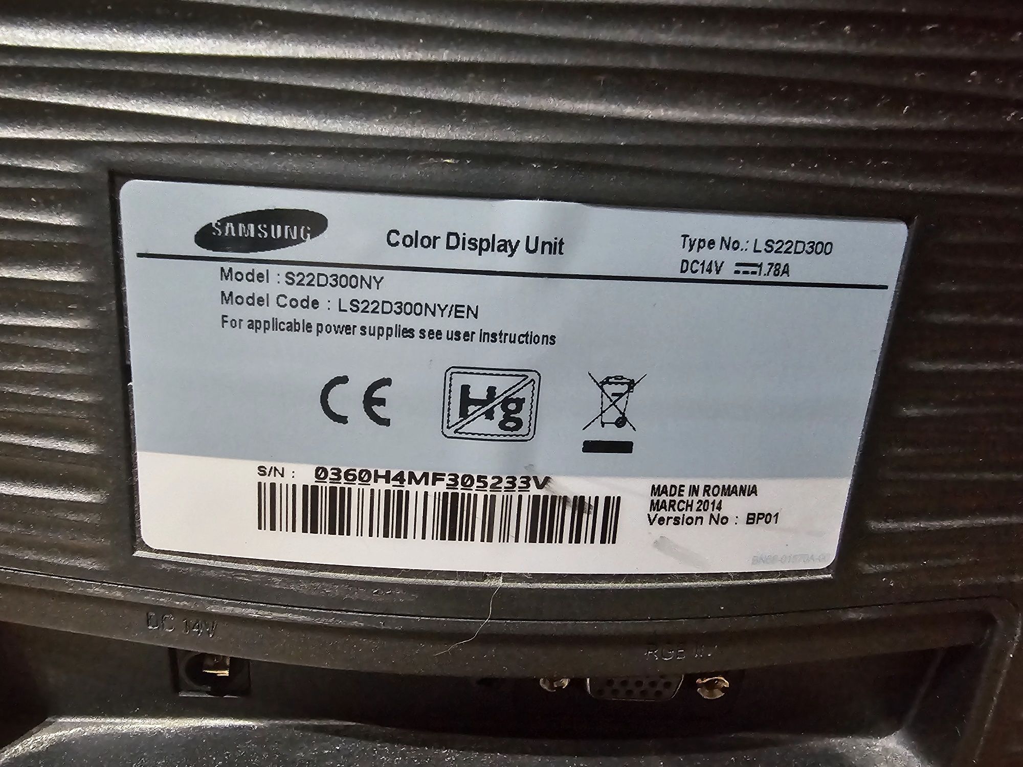 Monitor Samsung LED 22" uzywany