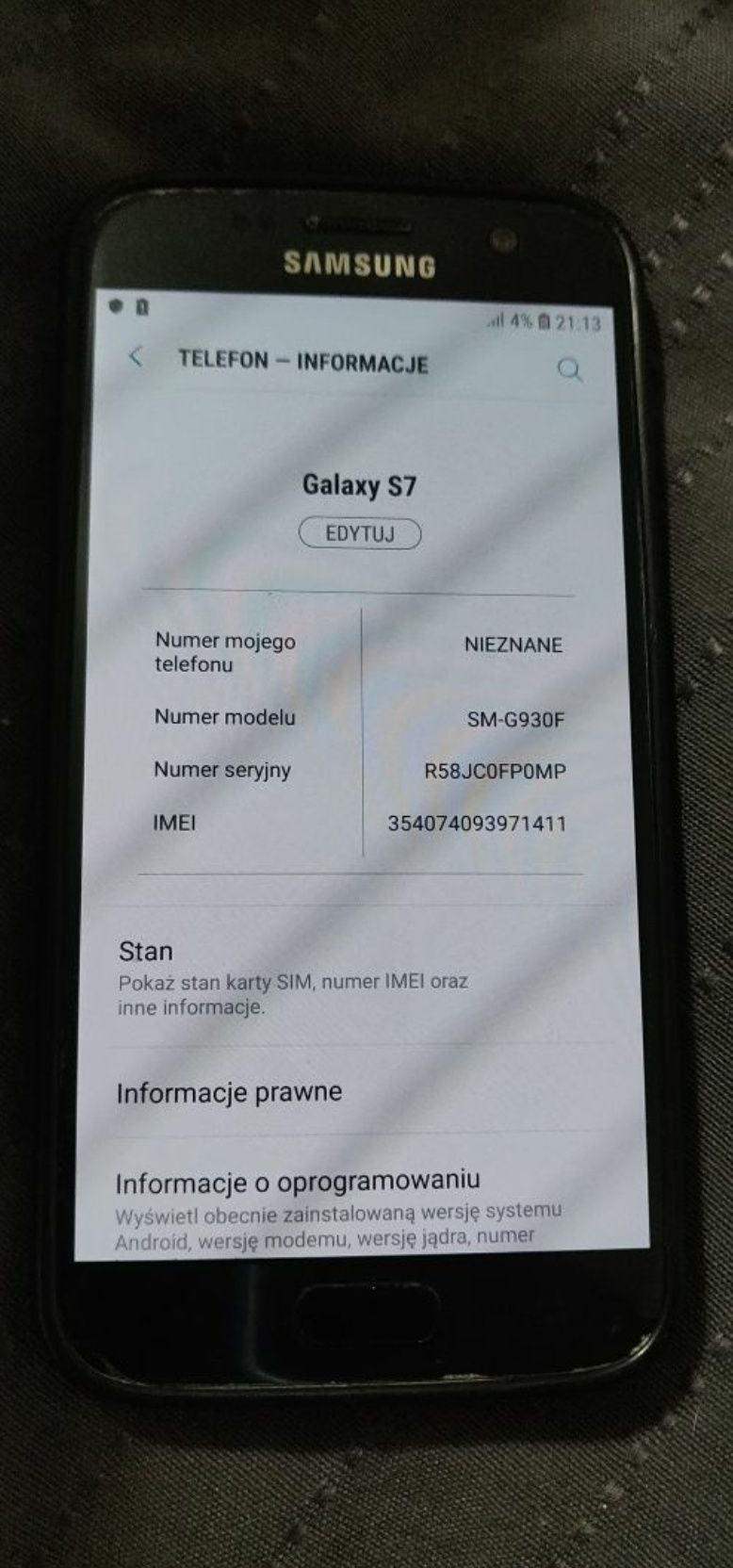 Smartfon Samsung Galaxy S7 4 GB ram 4/32 telefon komórkowy