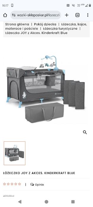 Łóżeczko turystyczne kinderkraft