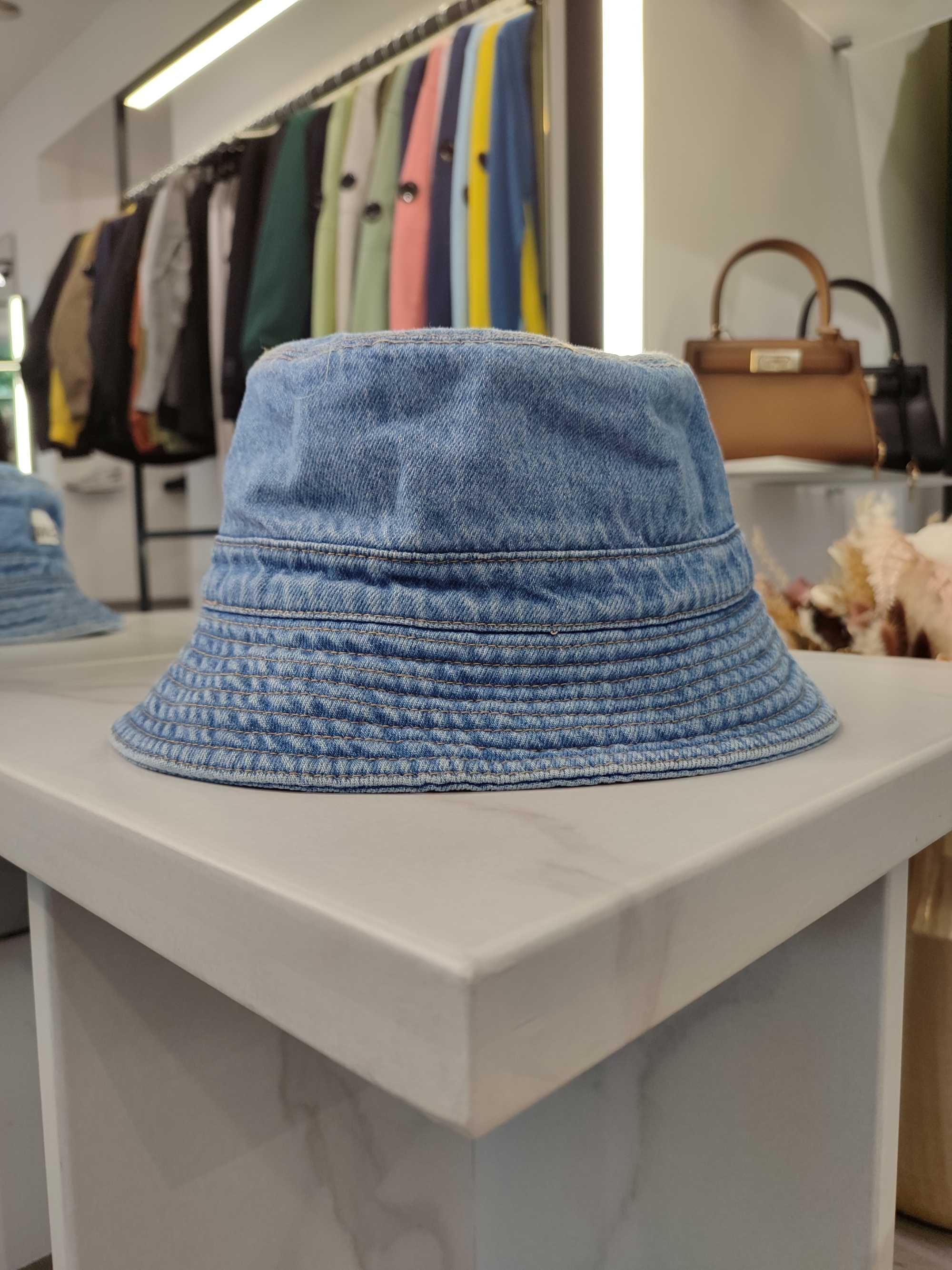 Панама GANNI Denim Bucket Hat Washed Indigo