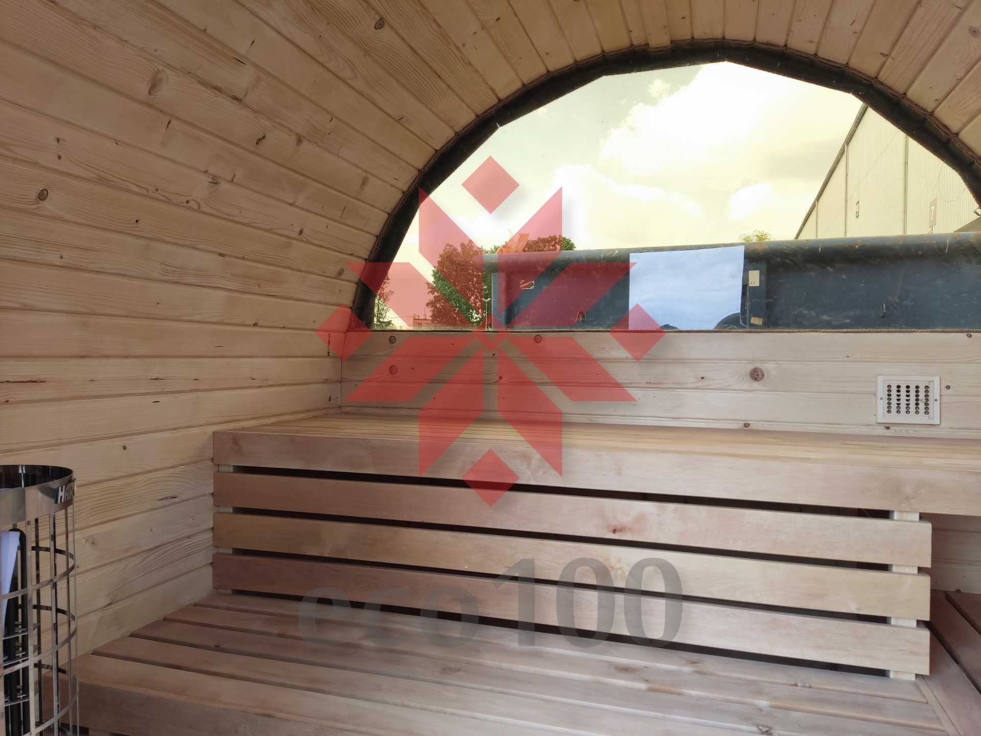 Sauna Ogrodowa beczka IGLOO 2,5m. TERMOdrewno. Kompletna. 30 dni