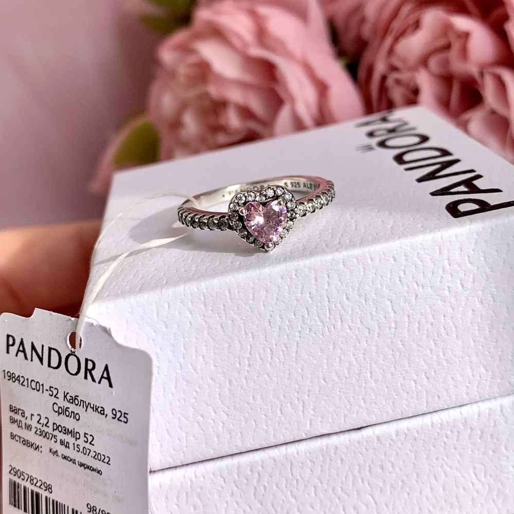 Каблучка Пандора Pandora оригінал кільце Кольцо «Рожеве серце» нова