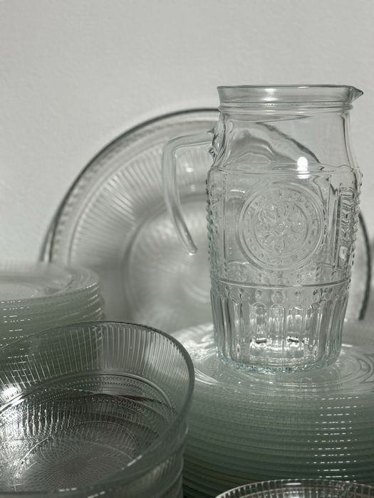 Сервіз LUMINARC "Louison” clear,  76 предметів. Bormioli Rocco.