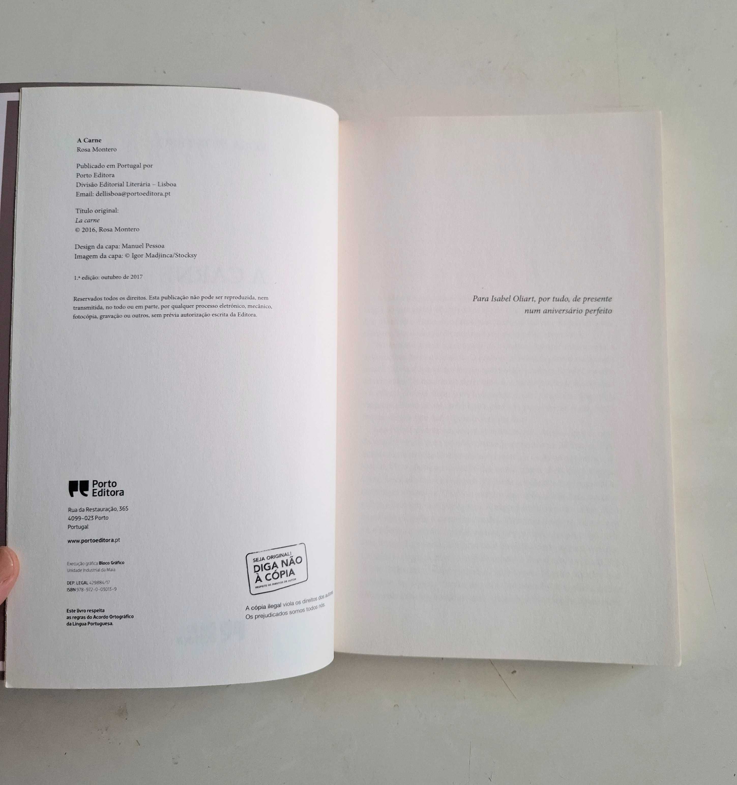 Livro "A Carne" de Rosa Montero