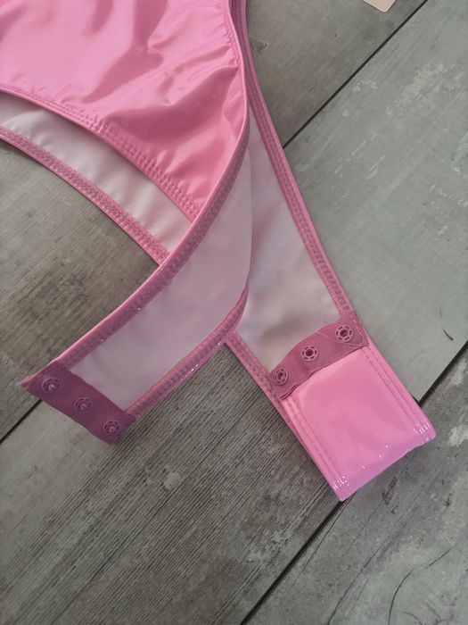 Body mocno wycięte różowe XS nowe Shein