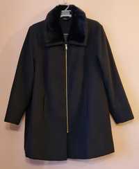Płaszcz damski czarny XL 48 22 elegancka jesionka czarna