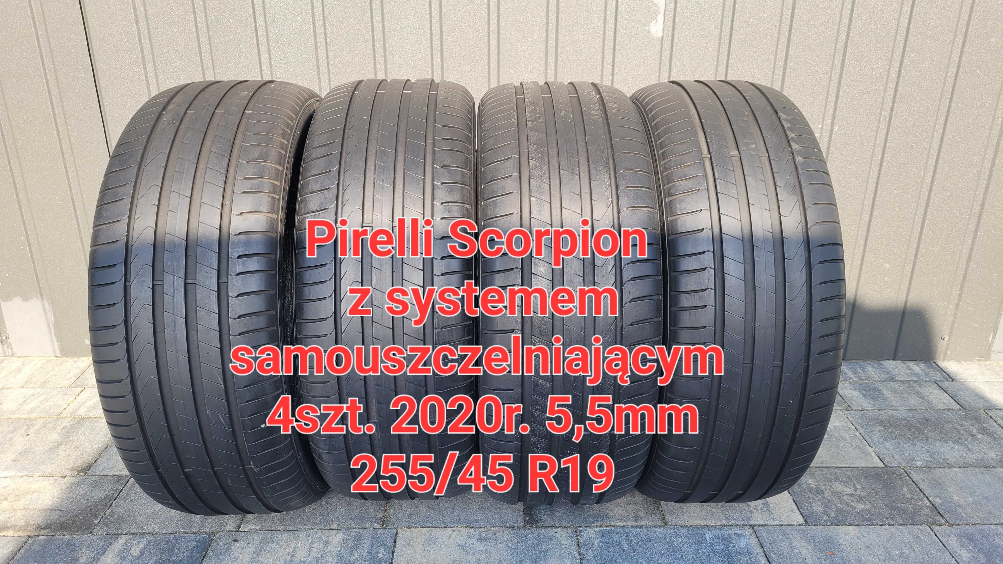 Opony  Lato klasy Premium Pirelli Scorpion 255/45 R19 kpl. 2020/21r.