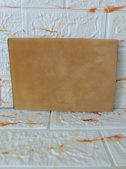 Mango клатч жіночий, натуральна шкіра/замша