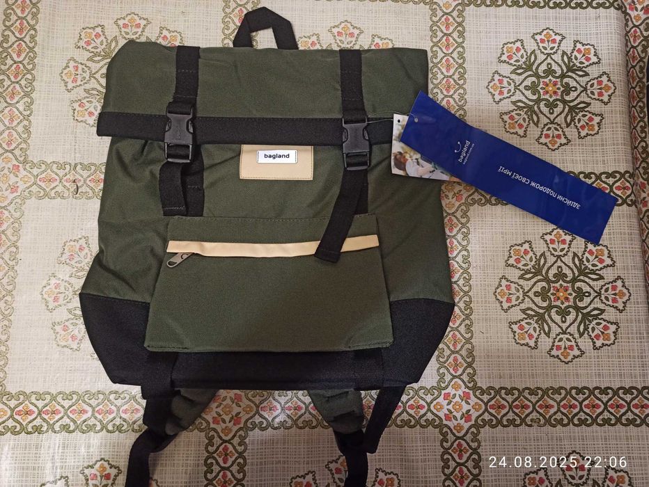 Рюкзак Роллтоп Bagland Holder 25 Л. Хакі/Чорний .