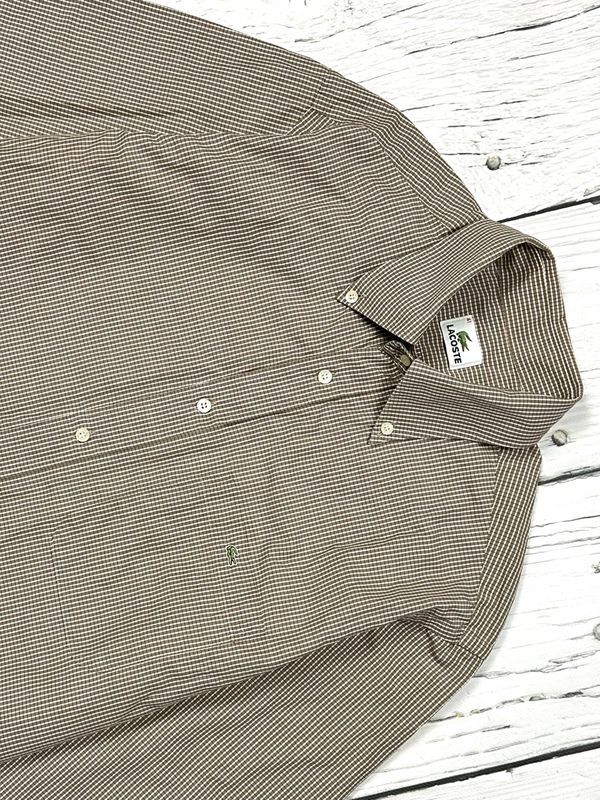 Lacoste Koszula Męska w Krateczke Logowana na Piersi r. 41 / L