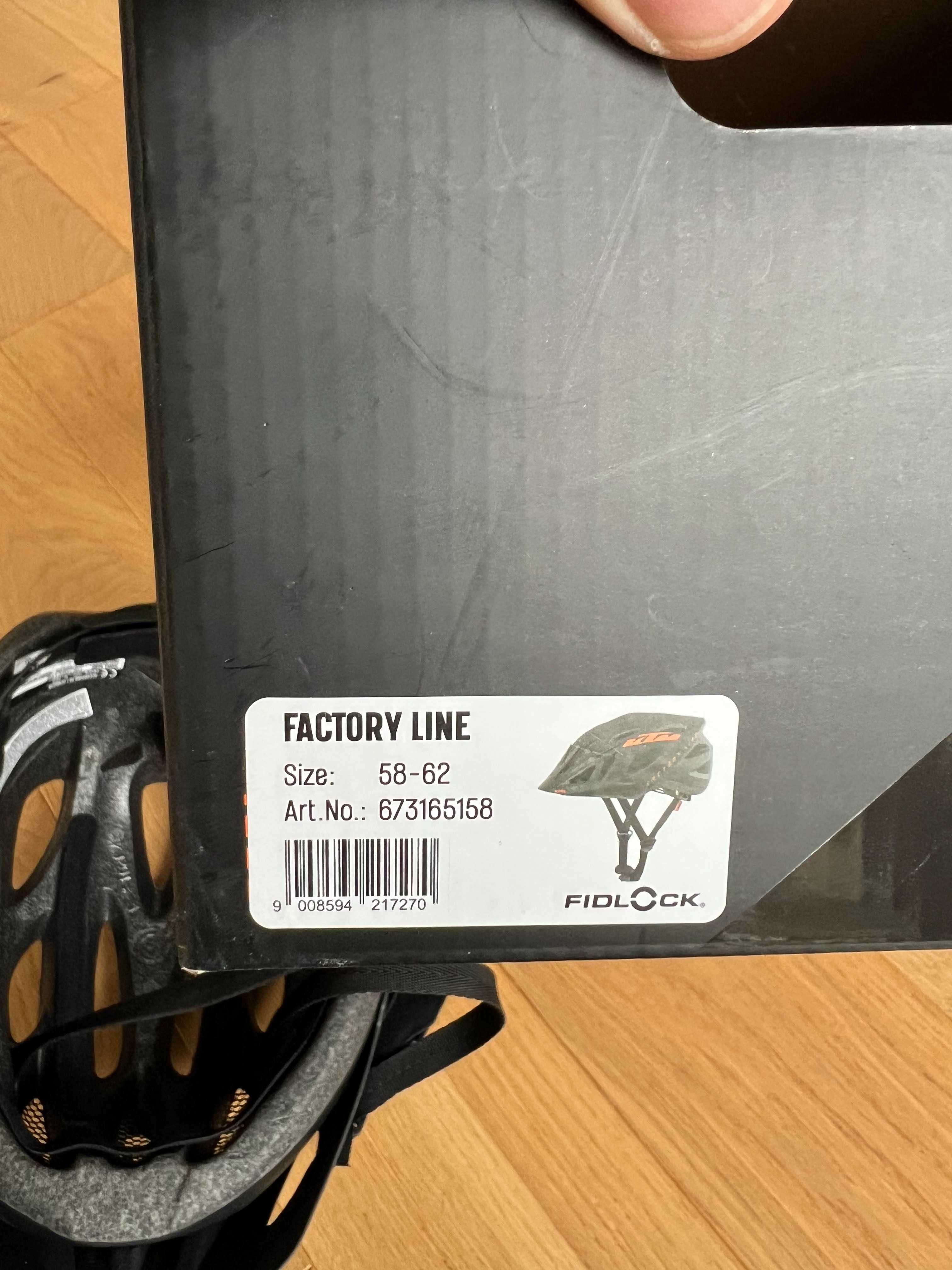 Kask rowerowy KTM Factory Line Czarno Pomarańczowy 58-62cm