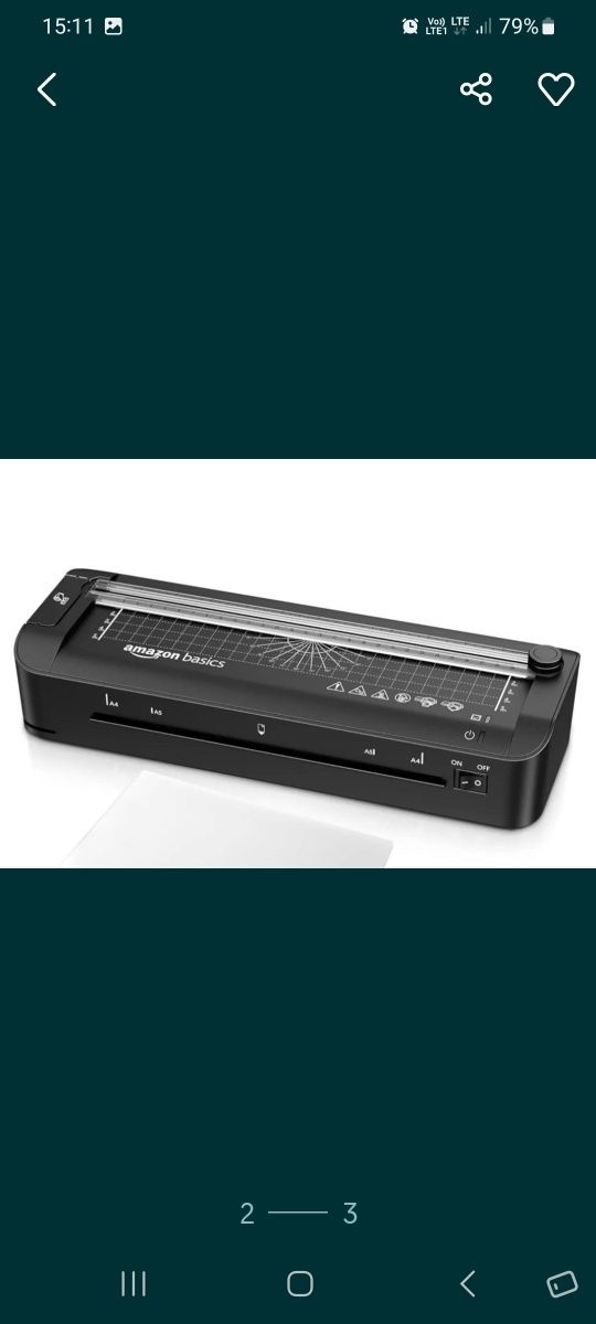 Laminator Amazon Basics