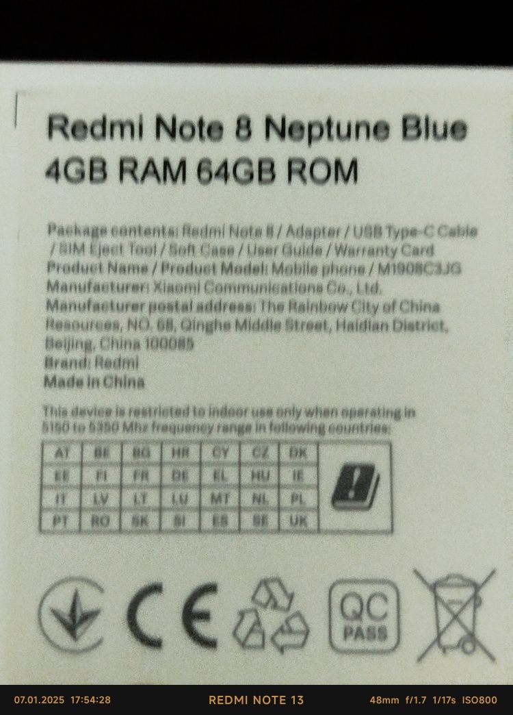 Redmi note 8 4/64