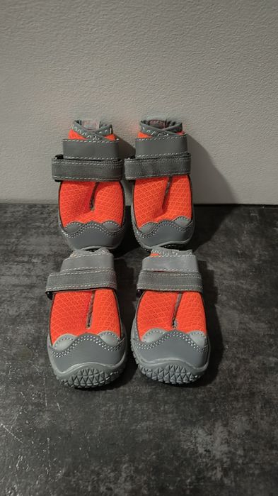 Zimowe buty dla psa, śniegowce, pomarańczowe, 4 szt rozmiar 3