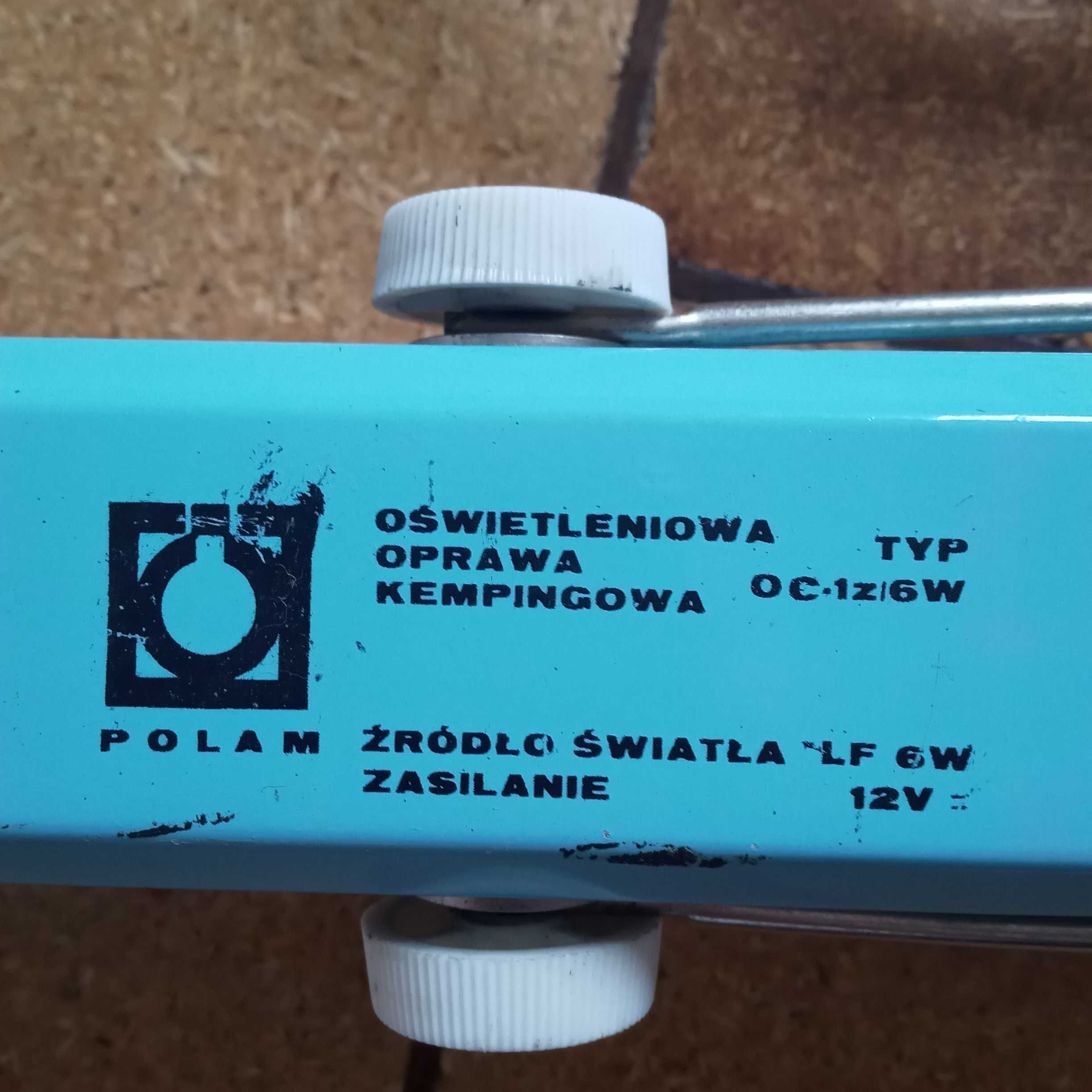 Lampka kempingowa PRL Typ OC-1z/6W POLAM 12V Kamper Retro