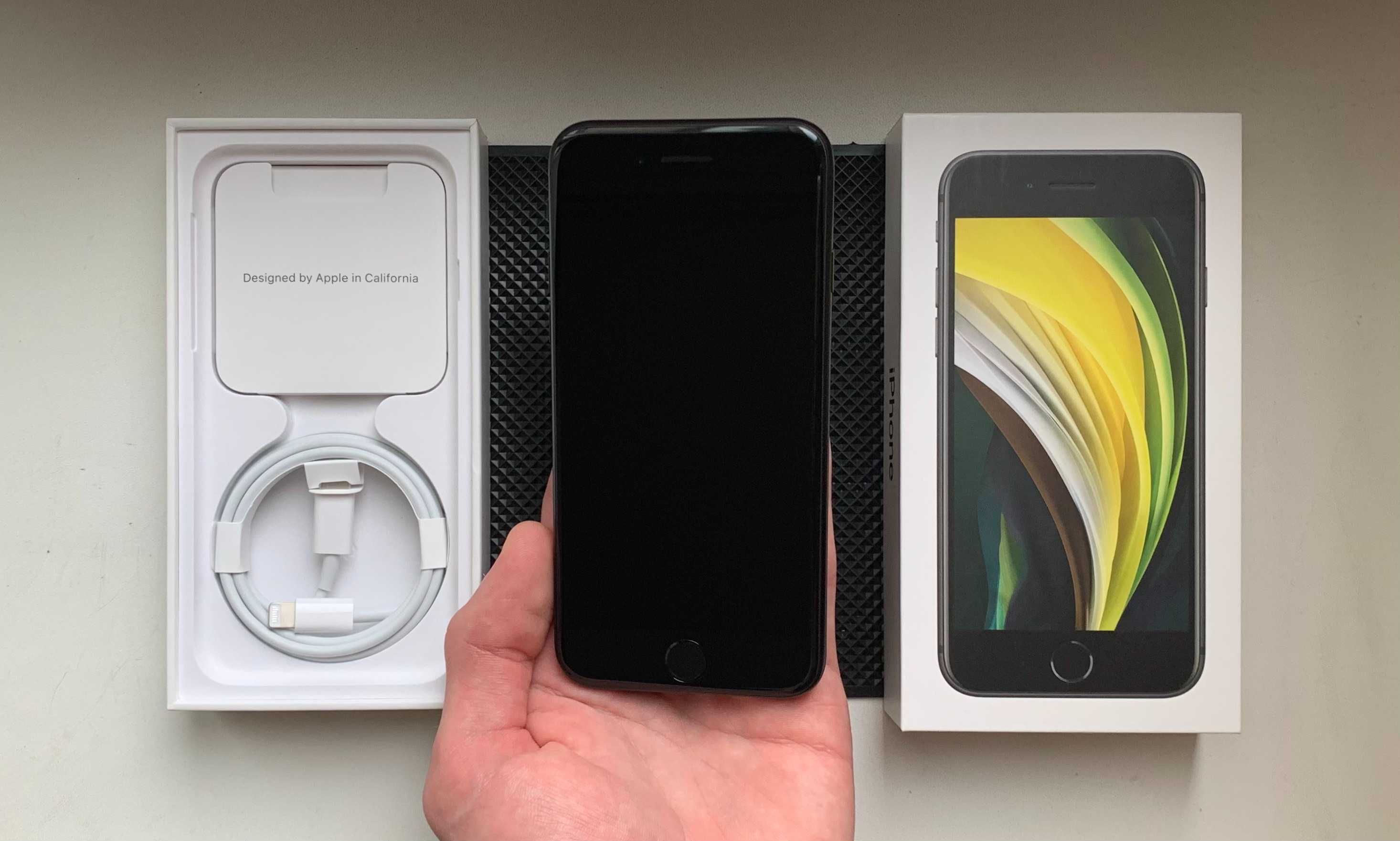 НОВЫЙ - iPhone SE 2020 - 64 гб - NEVERLOCK - 100% АКБ - BLACK