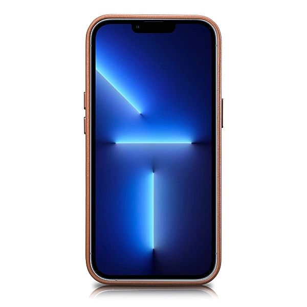 iCarer Case Leather pokrowiec etui z naturalnej skóry do iPhone 14 Plu