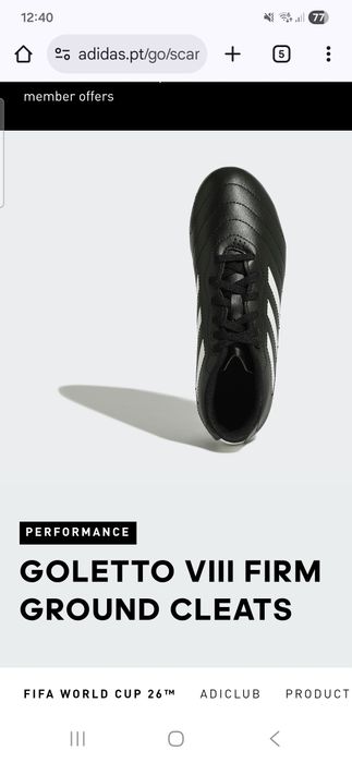 Chuteiras Adidas Goletto VIII n.36