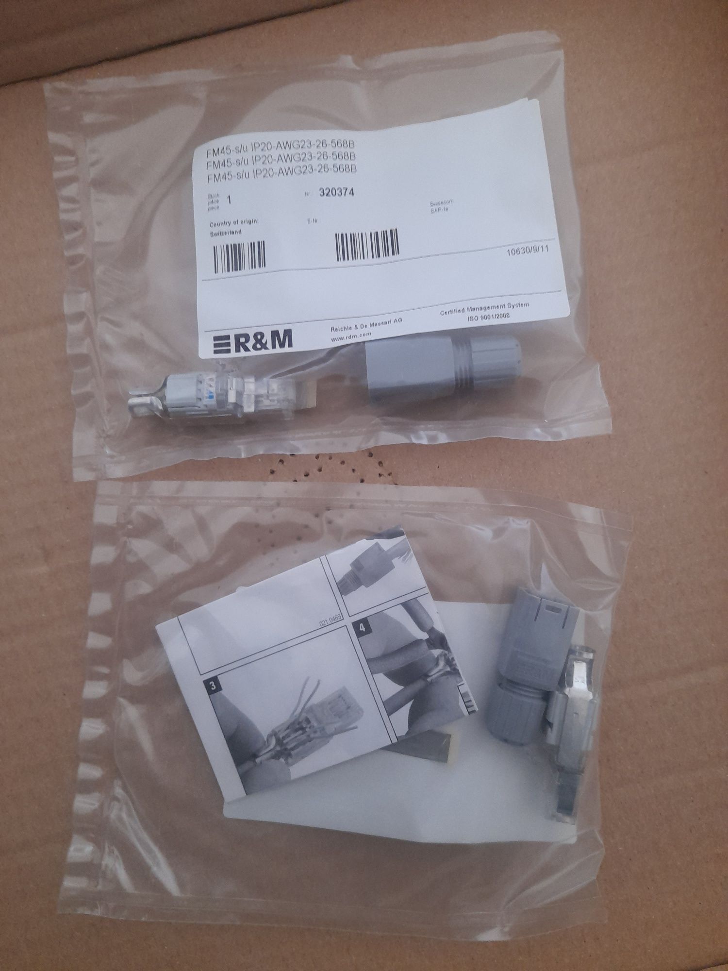 Fichas RJ45 montagem manual