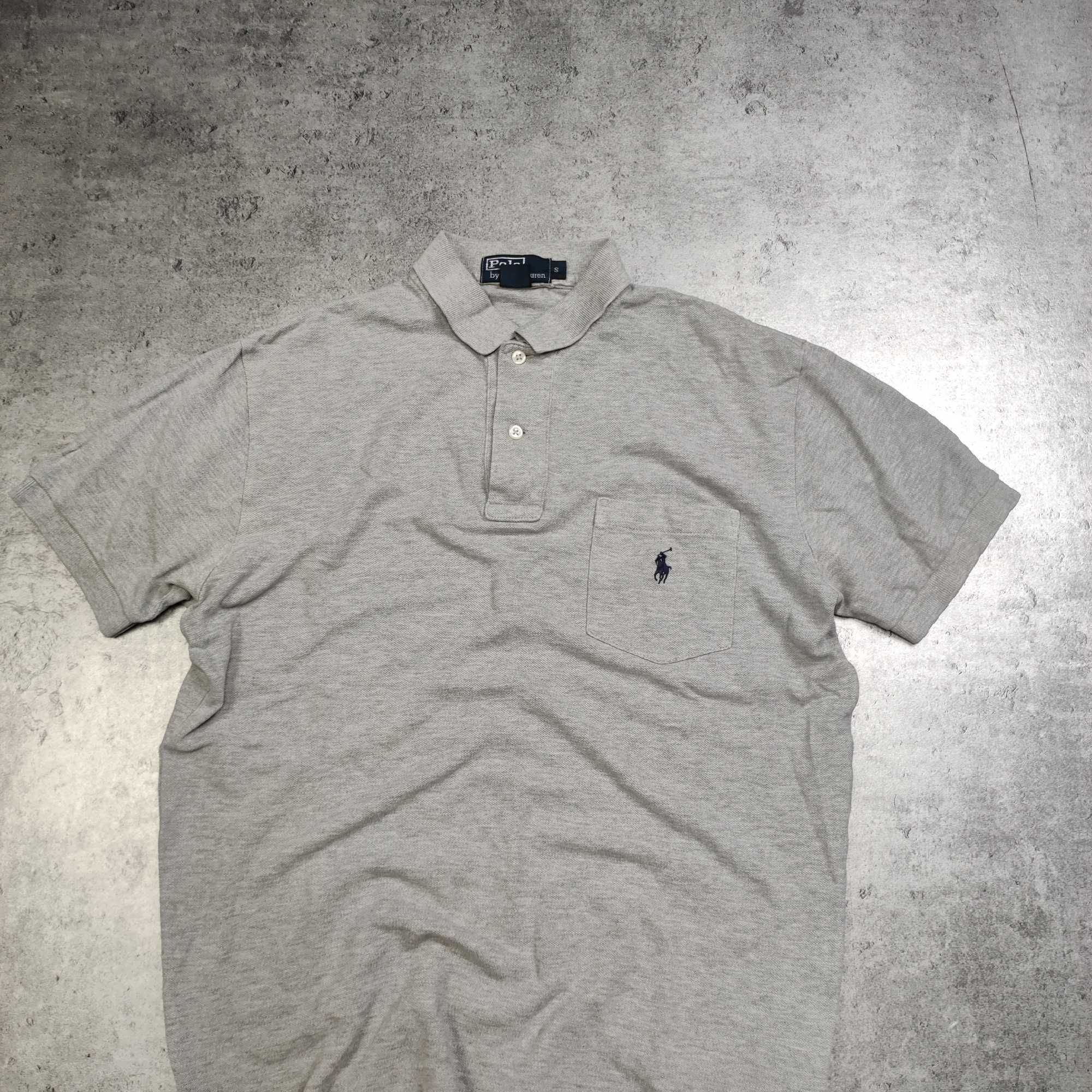 MĘSKA Koszulka PREMIUM Pleciona Bawełna Polo Ralph Lauren Kieszonka RL