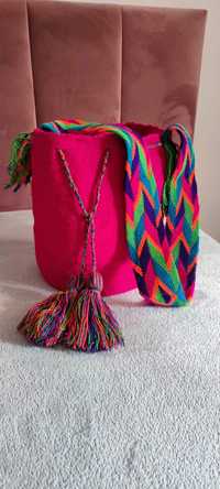 Torba worek Wayuu ręcznie pleciona kolumbijska