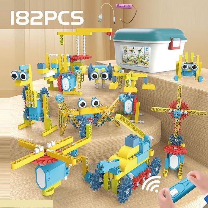 Конструктор STEM на радіокеруванні 361 дет,робототехніка на батарейках