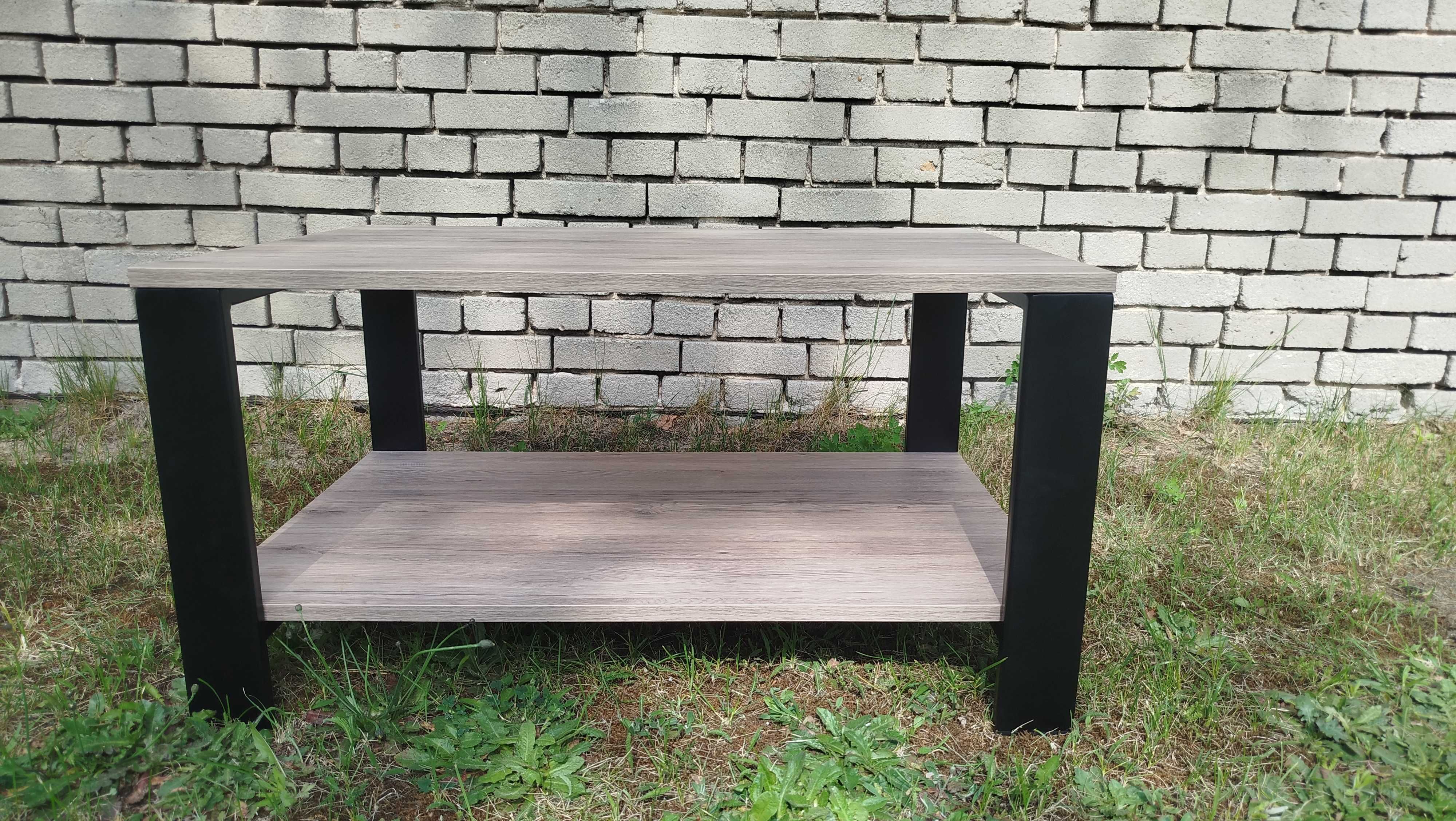 Stolik kawowy Loft płyta dąb craft szary