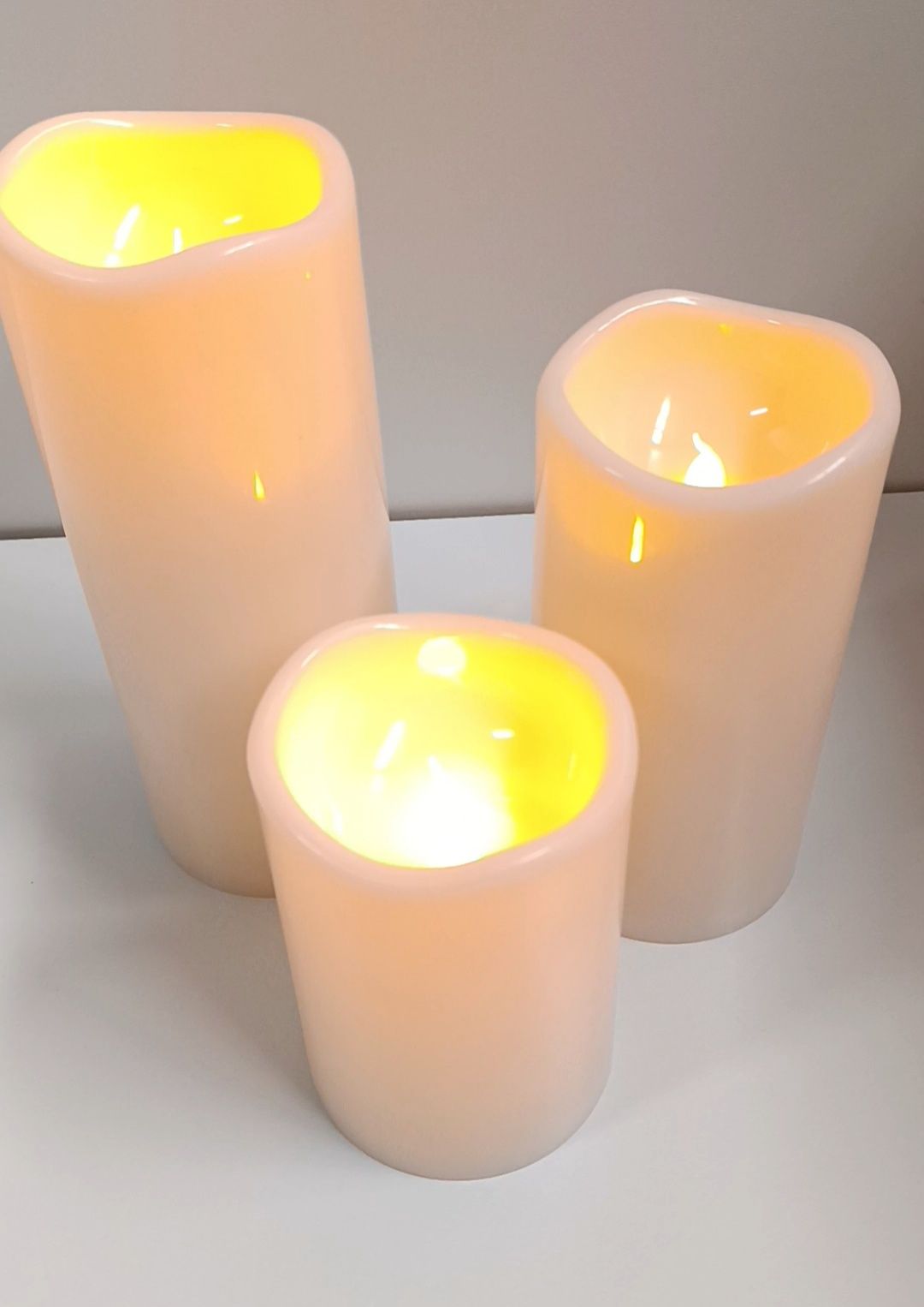 Zestaw 3 stylowych świeczek LED z plilotem