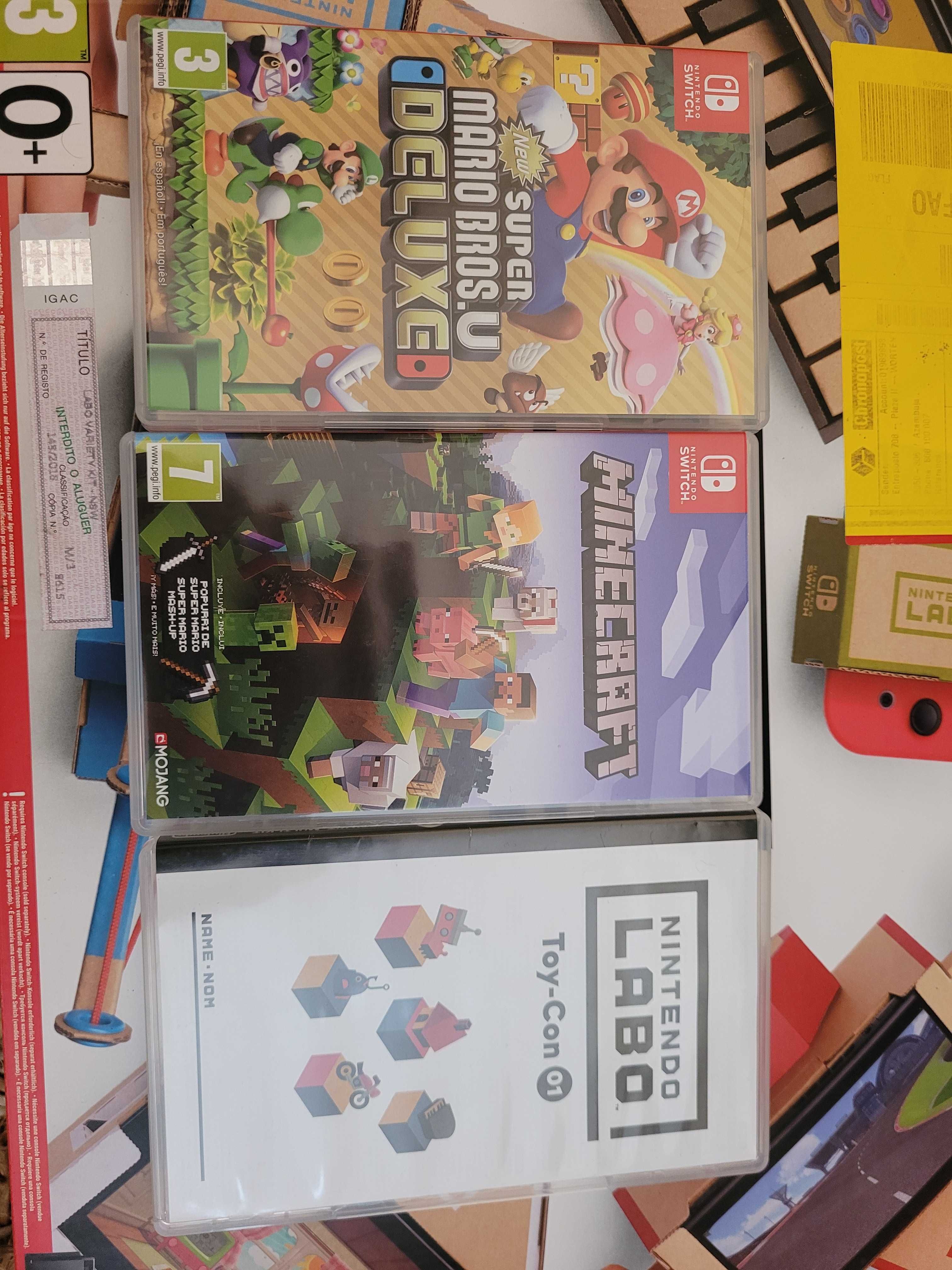 Nintendo switch com 3 jogos