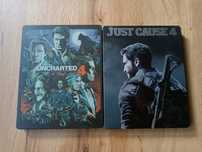 Zestaw dwóch gier w Steelbookach Just Cause 4 i Uncharted 4 PS4
