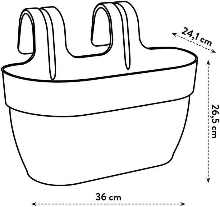 кашпо вазон горщик навісний elho Vibia M 36  Ø 36,0 x В 26,5 см Чорний